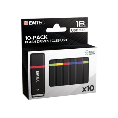 Product USB Flash Emtec 16GB USB 2.0 10er Pack Color Mix base image