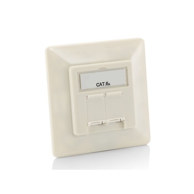 Product Πρίζα Δικτύου Equip Aufputz Frontplatte Cat6A 2x RJ45 RAL 9010 Reinwhite(White) base image