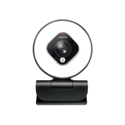 Product Webcam Logilink FHD 76° Dual-Mikro Autof. Ringlicht Stativ base image
