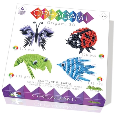 Product Puzzle 3D Creagami Origami 4-Pack Animals 555 Pieces base image