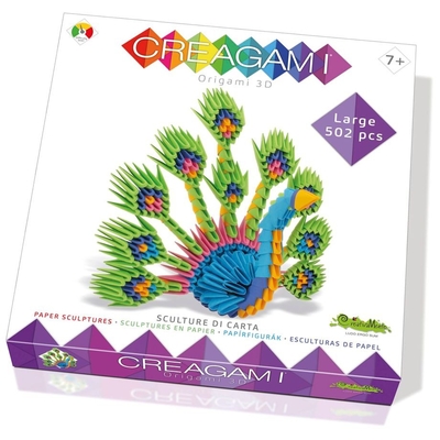Product Puzzle 3D Creagami Origami Peacock 502 Pieces base image