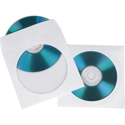 Product Φάκελος CD/DVD 1x100 Hama Paper Sleeves White SK 51174 base image