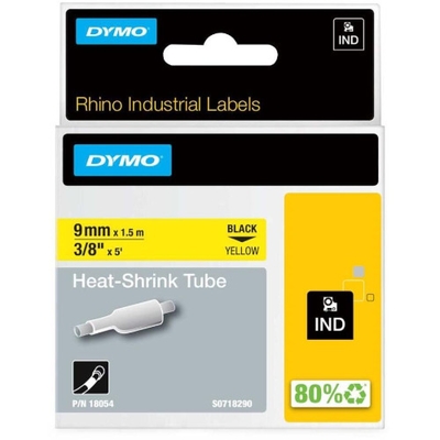 Product Ταινία Ετικετογράφου Dymo RhinoPRO Heat shrink tubing Black Yellow (18054) base image