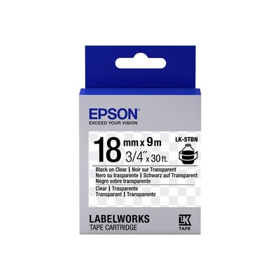 Product Μελανοταινία Epson LK-5TBN CLEAR BLK-/CLEAR base image