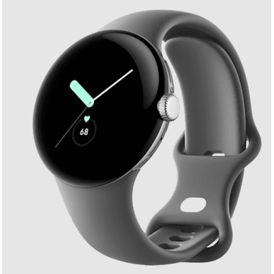 Product Smartwatch Google Pixel Watch WiFi 41mm Polished Silver Case with Sport Band - Charcoal EU base image