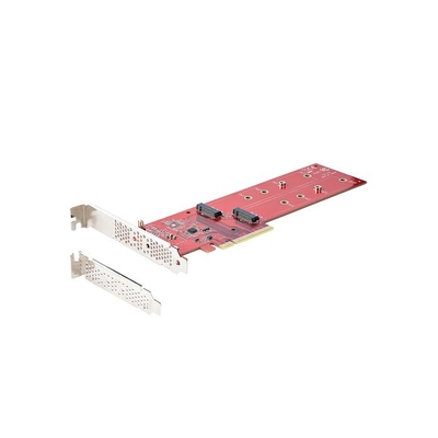 Product Controller StarTech DUAL M.2 PCIE SSD ADAPTER CARD base image