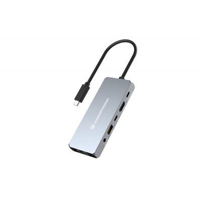 Product Docking Station Conceptronic USB-C->HDMI,2.5GbE,USBC/3.0,100WPD0.18m gr base image