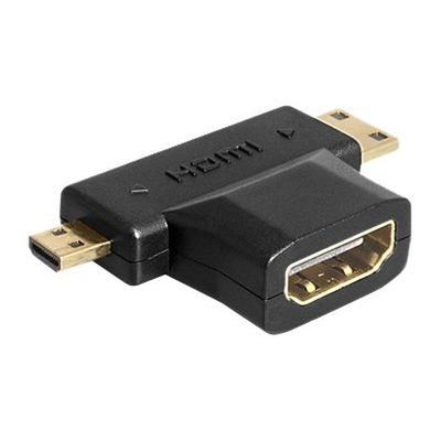 Product Αντάπτορας HDMI Delock HDMI A -> mini C + micro D F/M/St base image
