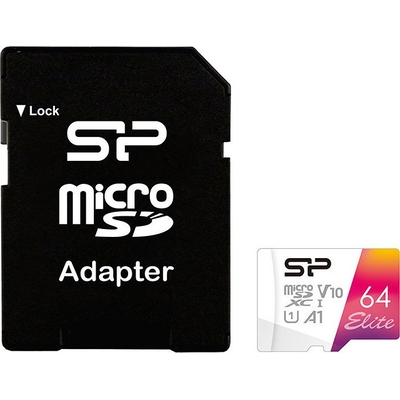 Product Κάρτα Μνήμης MicroSD 64GB Silicon Power UHS-1 Elite/CL.10 ink.AdNEU base image