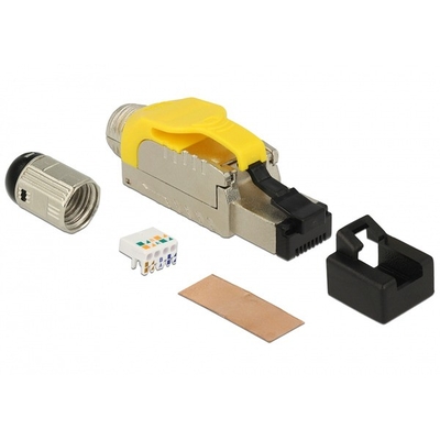 Product Αντάπτορας Δικτύου Delock RJ45 ready for field assembly Cat6A Metall shielded base image