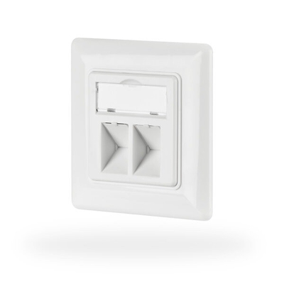 Product Πρίζα Δικτύου EFB socket 2--fold for Keystones, White, RAL 9003 base image