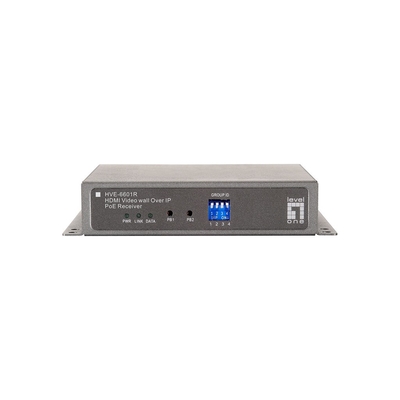 Product Receiver LevelOne HVE-6601R HDMI video wall over IP PoE base image