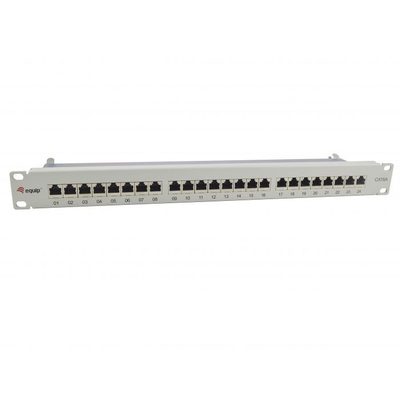 Product Patch Panel Equip 24x RJ45 Cat6A 19" 1HE gray base image