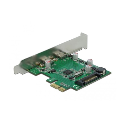 Product Controllers Delock PCI Expr x1 > 2x ext SuperSpeed USB 3.2G1 C Bu base image