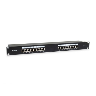 Product Patch Panel Equip 16x RJ45 Cat6 19" 1HE Black base image