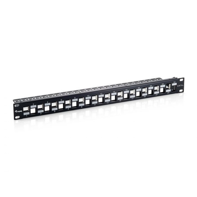 Product Patch Panel Equip 24x RJ45 Cat6a 19" 1HE Keystone base image