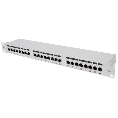 Product Patch Panel Intellinet 24-Port Cat6a FTP 1HE gray base image