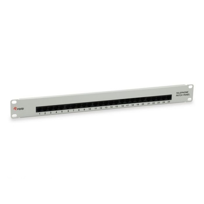 Product Patch Panel Equip 25x RJ45 Cat3 19" 1HE ISDN gray base image