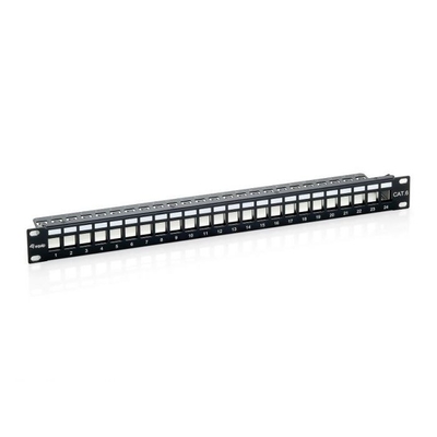 Product Patch Panel Equip Cat6 shielded for Keystone Jacks Black base image