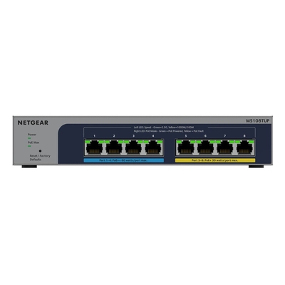 Product Network Switch Netgear 8x 2.5GE MS108TUP-100EUS webmanaged base image
