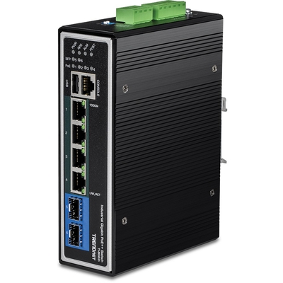 Product Network Switch Trendnet 6-port Industrial Gbit L2 Managed PoE++ DIN base image