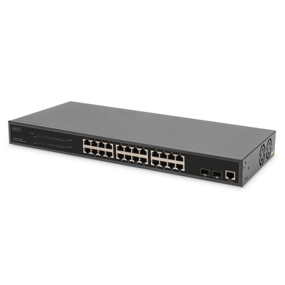Product Network Switch Digitus 24 Port L2 Managed Gigabit Ethernet PoE base image