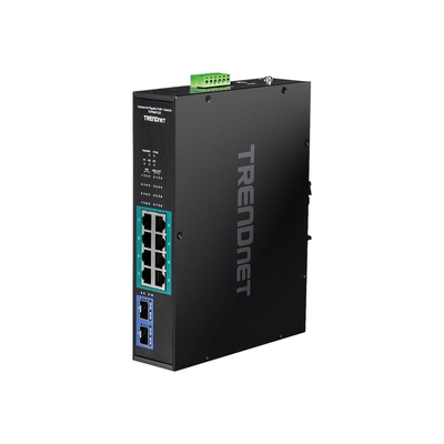 Product Network Switch Trendnet 10-port Indust. Gbit PoE+ DIN-Rail -20/+65°C base image