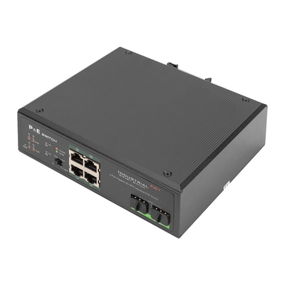 Product Network Switch Digitus Ind. 4-Port Gigabit 30W PoE Unmanaged schwar base image
