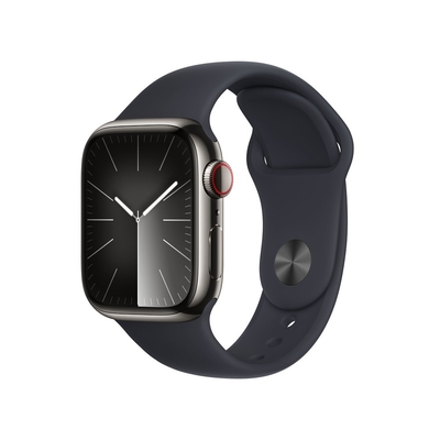 Product Smartwatch Apple Watch Series 9 GPS+Cell.41mm Edelstahl Midn.Sport M/L base image