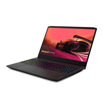 Product Laptop Lenovo IdeaPad Gaming 3 39.6 cm (15.6") Full HD AMD Ryzen 5 5500H 16 GB DDR4-SDRAM 512 GB SSD NVIDIA GeForce RTX 2050 Wi-Fi 5 (802.11ac) Black (82K2028DPB) base image