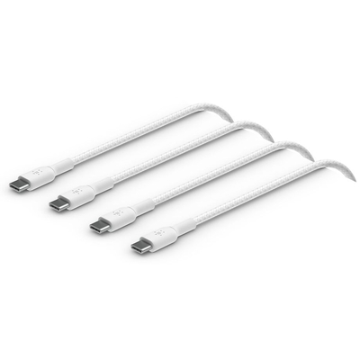 Product Καλώδιο USB Belkin 1x2 braided PVC 2m USB-C/USB-C wh. CAB004bt2MWH2PK base image