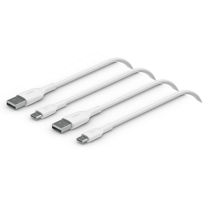 Product Καλώδιο USB Belkin 1x2 USB-C/USB-A PVC 1m, 2Pack white CAB001bt1MWH2PK base image