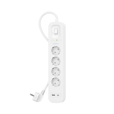 Product Πολύπριζο Ασφαλείας Belkin Surge Socket 4-fold, USB-A+C, 525J.SRB001vf2M base image