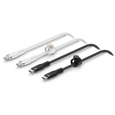 Product Καλώδιο USB Belkin 1x2 PRO Flex Silicone 1m USB-C/USB-C b+w CAB011bt1MBW2PK base image