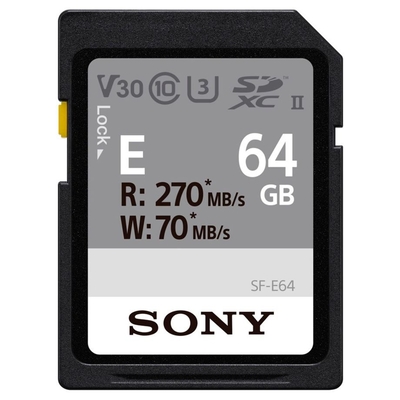 Product Κάρτα Μνήμης Sony SDXC E series 64GB UHS-II Class 10 U3 V30 base image