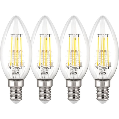 Product Λάμπα LED Philips E14 4-Pack 40W 2700K Filament candle base image