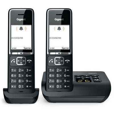 Product Ασύρματο Τηλέφωνο Gigaset Comfort 550A duo black/chrome base image