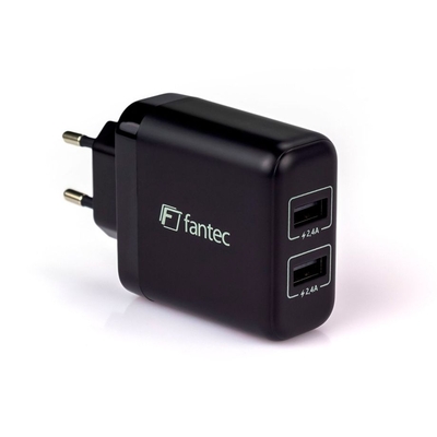 Product Φορτιστής Πρίζας Fantec SC-A224 24 Watt 4.8A QC-2 base image