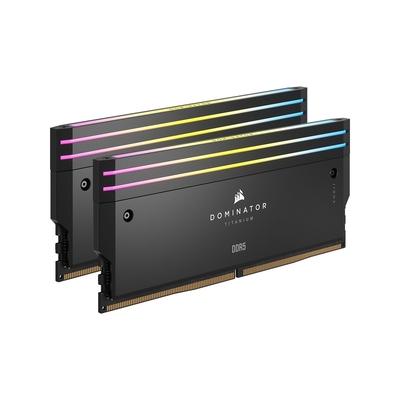 Product Μνήμη RAM Σταθερού DDR5 32GB Corsair Dominator Titanium RGB kit - 2 x 16 GB - DIMM 288-pin - 7000 MHz / PC5-56000 base image