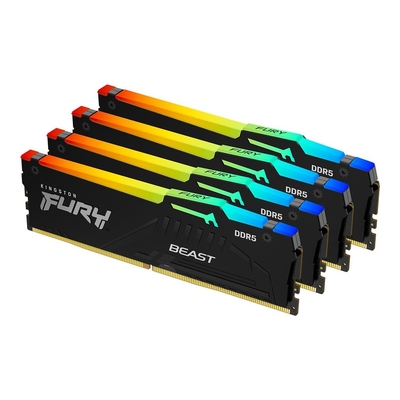Product Μνήμη RAM Σταθερού DDR5 128GB Kingston FURY - (4x 32 GB Kit) - 5200 DIMM CL40 base image