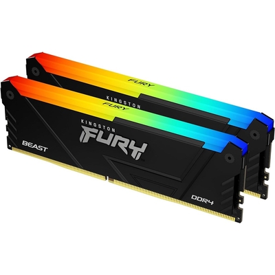 Product Μνήμη RAM Σταθερού DDR4 32GB Kingston FURY Beast RGB - kit - 2 x 16 GB - DIMM 288-pin - 3200 MHz / PC4-25600 base image