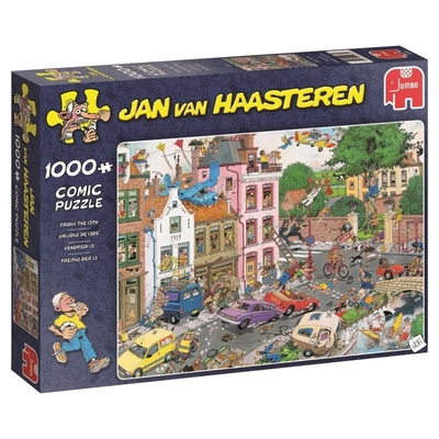 Product Παζλ Jumbo Jan van Haasteren Friday the 13th1000 Κομμάτια (19069) base image