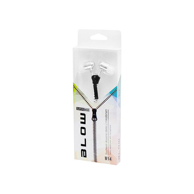 Product Handsfree Ακουστικά Blow με Φερμουάρ & Μικρόφωνο Λευκά base image