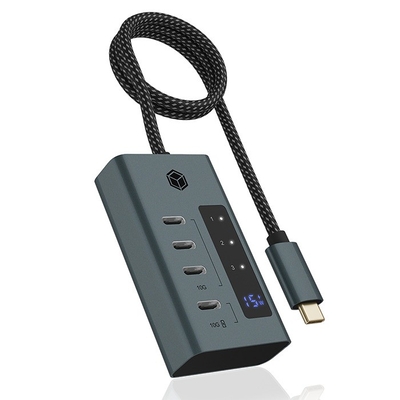 Product USB Hub Icy Box 3.2 Gen 2x1 αλουμινίου, ΅ε συνδέσεις 4x θύρες Type-C base image