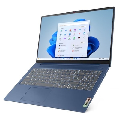 Product Laptop Lenovo Ideapad Slim 3-15 - Ryzen 5 7530U, 15,6"-FHD, 16GB, 512GB, GP36 Onsite, Win11Home, Blue (82XM00BGPB) base image