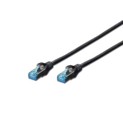 Product Καλώδιο Δικτύου Digitus RJ45 SF/UTP Cat5e 0.50m Black Lever protection Polybag base image