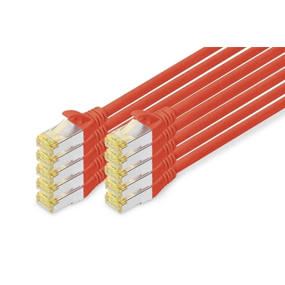 Product Καλώδιο Δικτύου Digitus CAT 6A S/FTP 10 pieces, 2m, Red base image