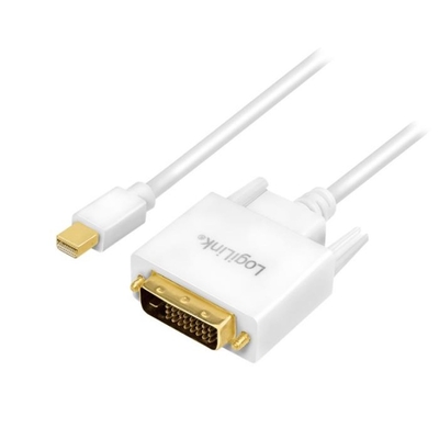 Product Καλώδιο Mini DisplayPort Logilink DP 1.2 to DVI, White 1,8m base image
