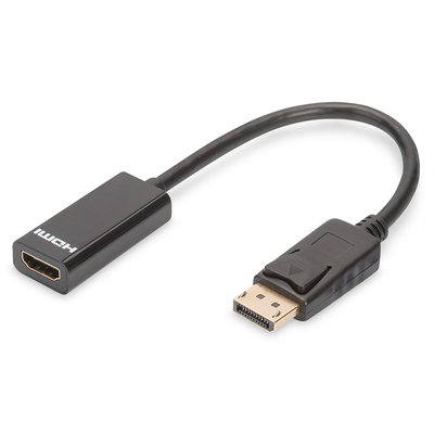 Product Καλώδιο DisplayPort Digitus DPort -> HDMI-A M/F 0.15m 1.1a base image