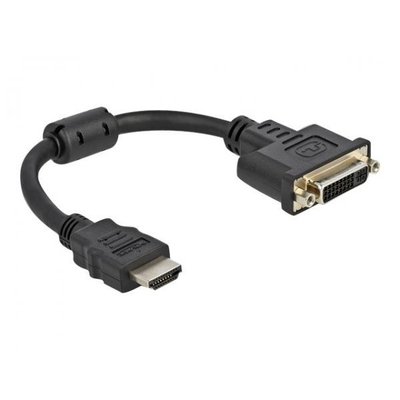 Product Αντάπτορας DVI Delock HDMI St > DVI 24+5 Bu 4K 30Hz 0,20m base image